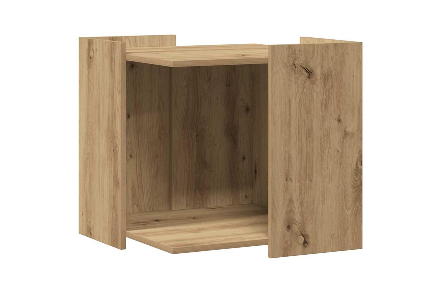 Cat Litter Box Enclosure Artisian Oak 53x53x51 Cm Engineered Wood