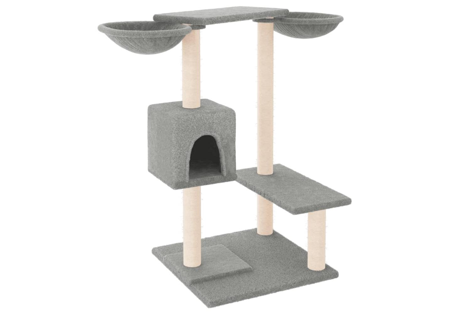 Cat Tree With Scratching Posts Light Grey 82 Cm