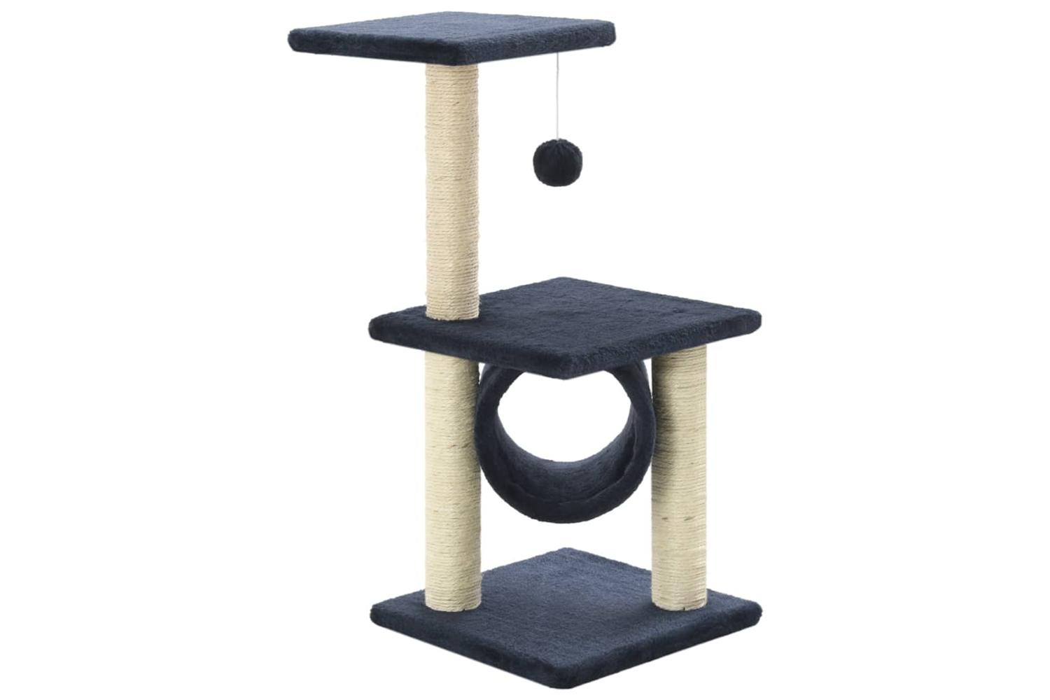 Cat Tree With Sisal Scratching Posts 65 Cm Dark Blue