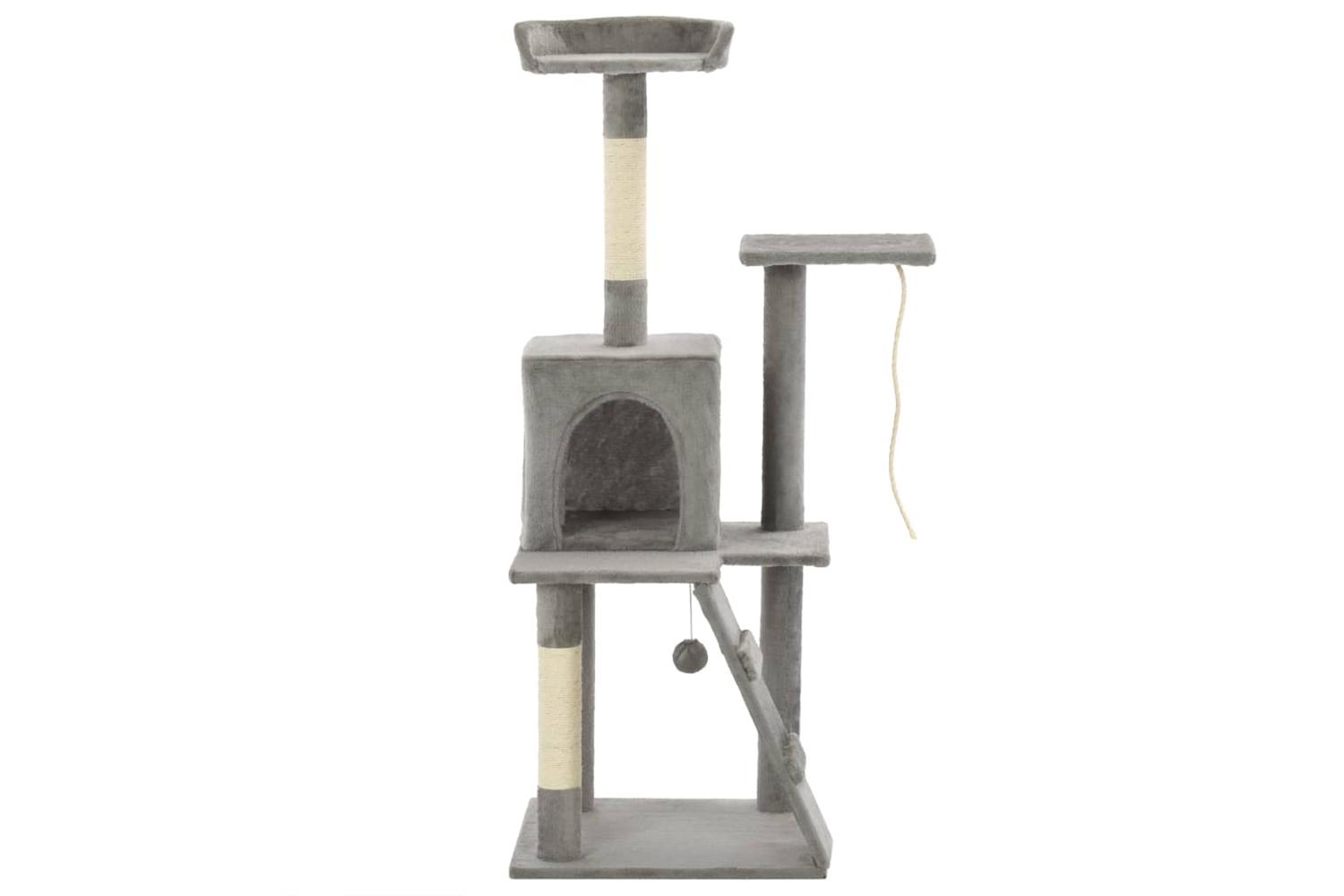 Cat Tree With Sisal Scratching Posts 120 Cm Grey