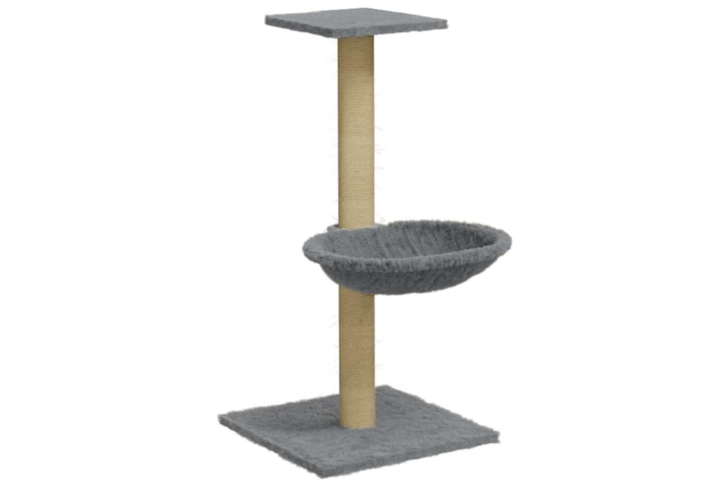 Cat Tree With Sisal Scratching Post Light Grey 74 Cm