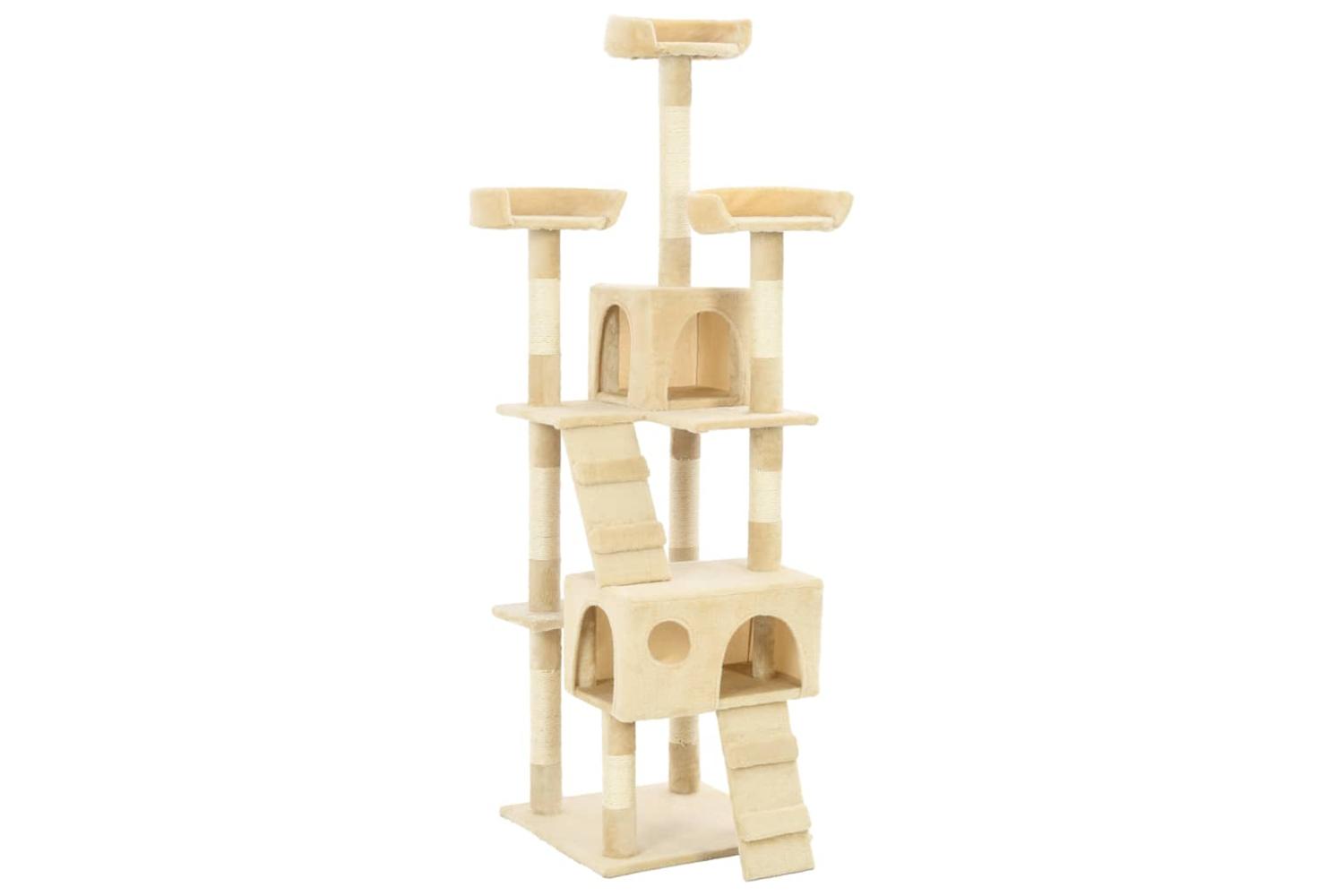 Cat Tree With Sisal Scratching Posts 170 Cm Beige