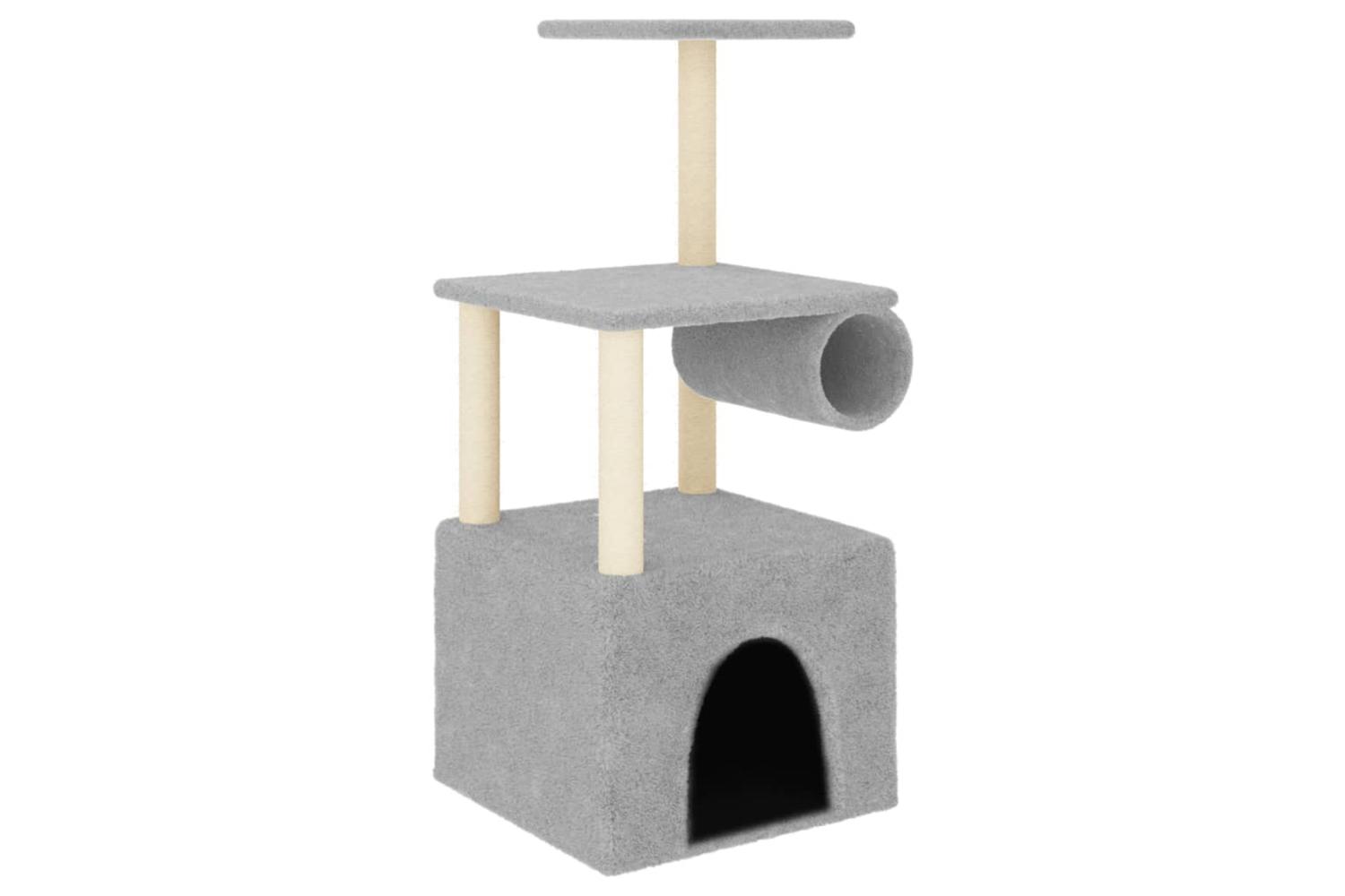 Cat Tree With Sisal Scratching Posts Light Grey 1095 Cm