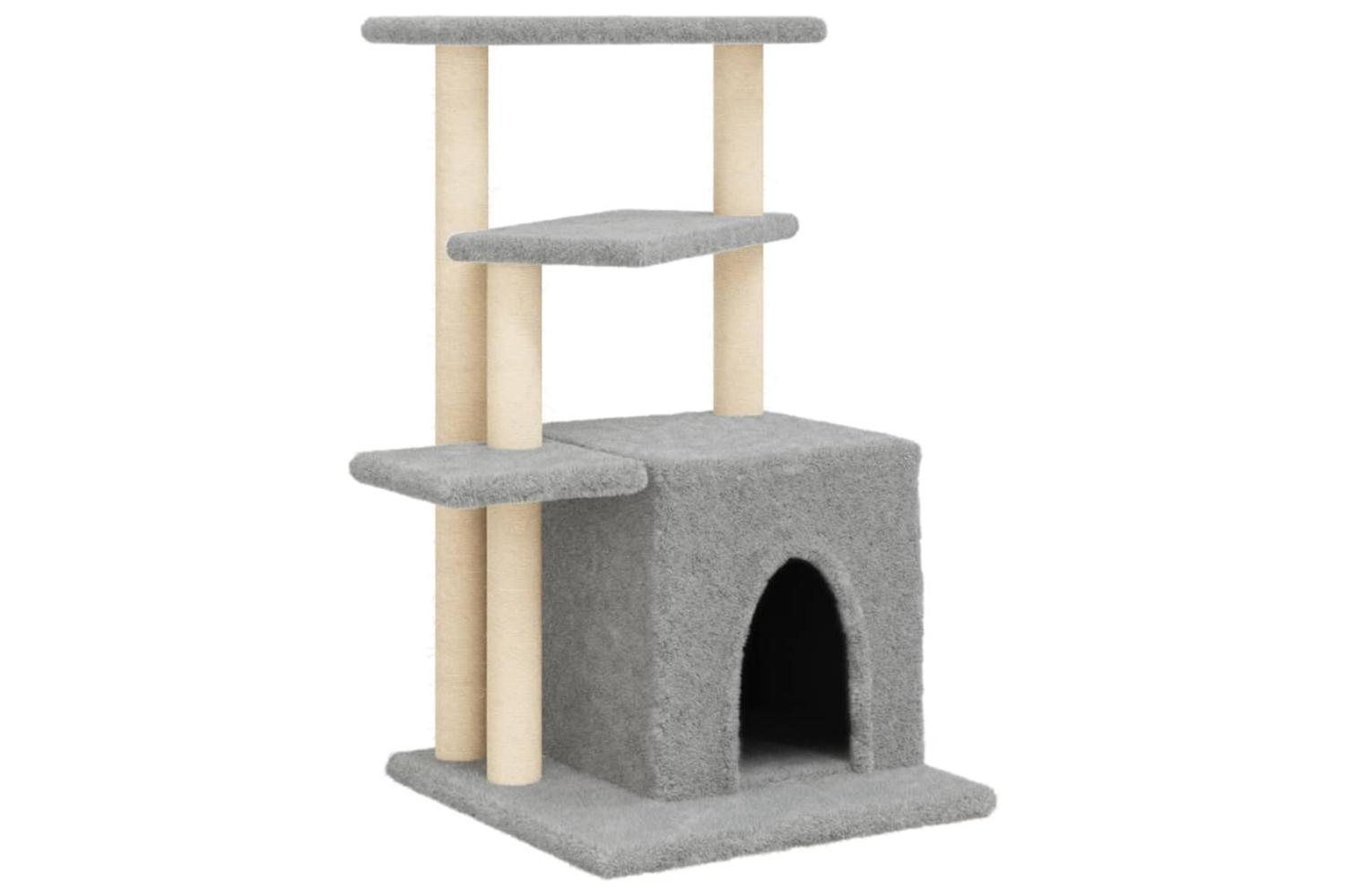 Cat Tree With Sisal Scratching Posts Light Grey 835 Cm
