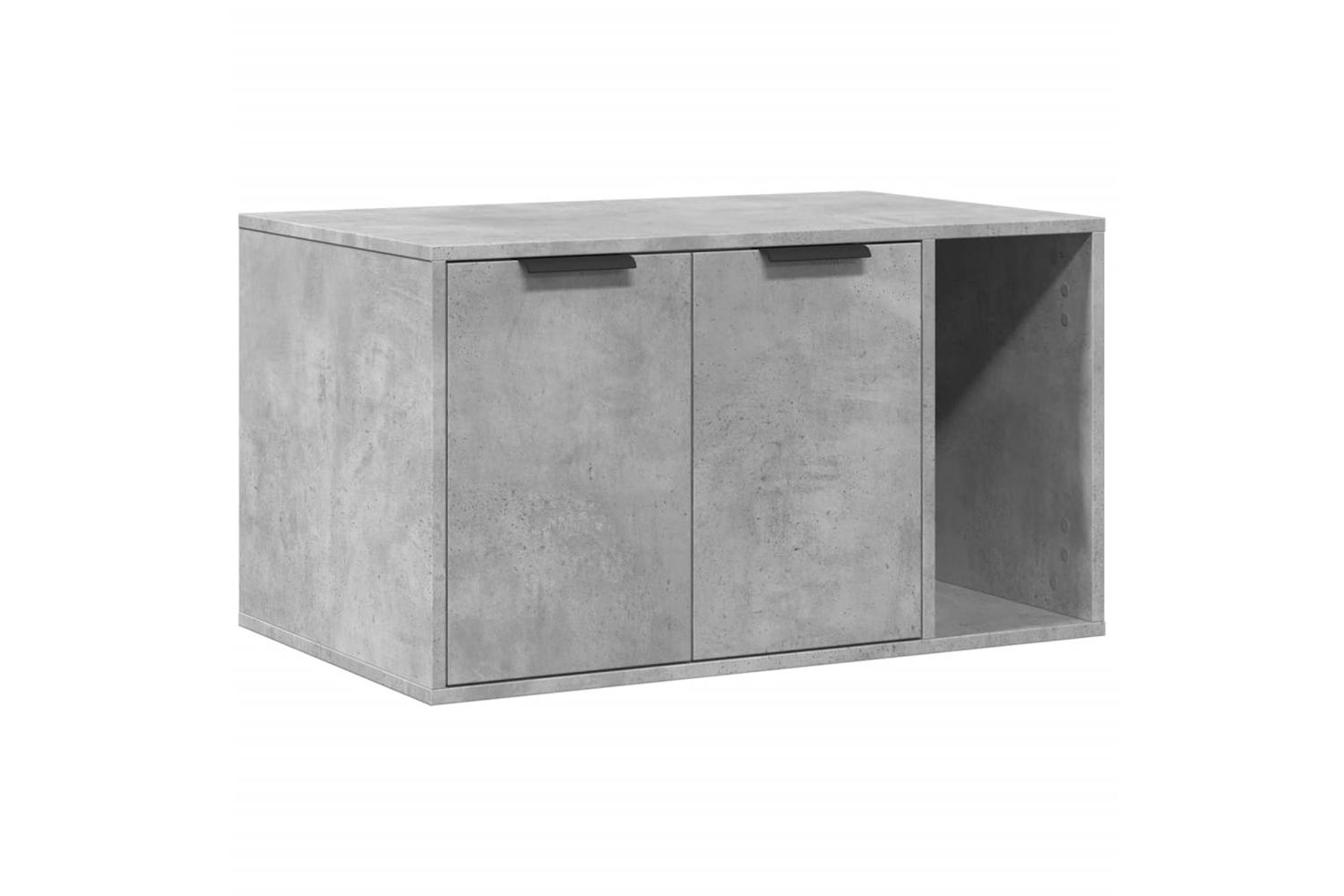 Cat Litter Box Enclosure Concrete Grey 80x50x45 Cm Engineered Wood