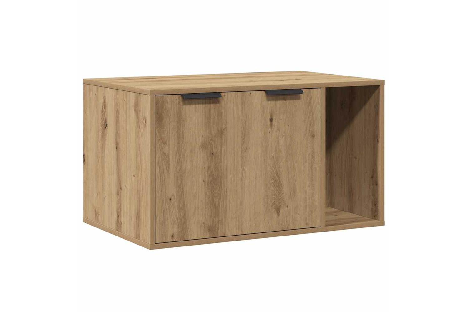 Cat Litter Box Enclosure Artisian Oak 80x50x45 Cm Engineered Wood