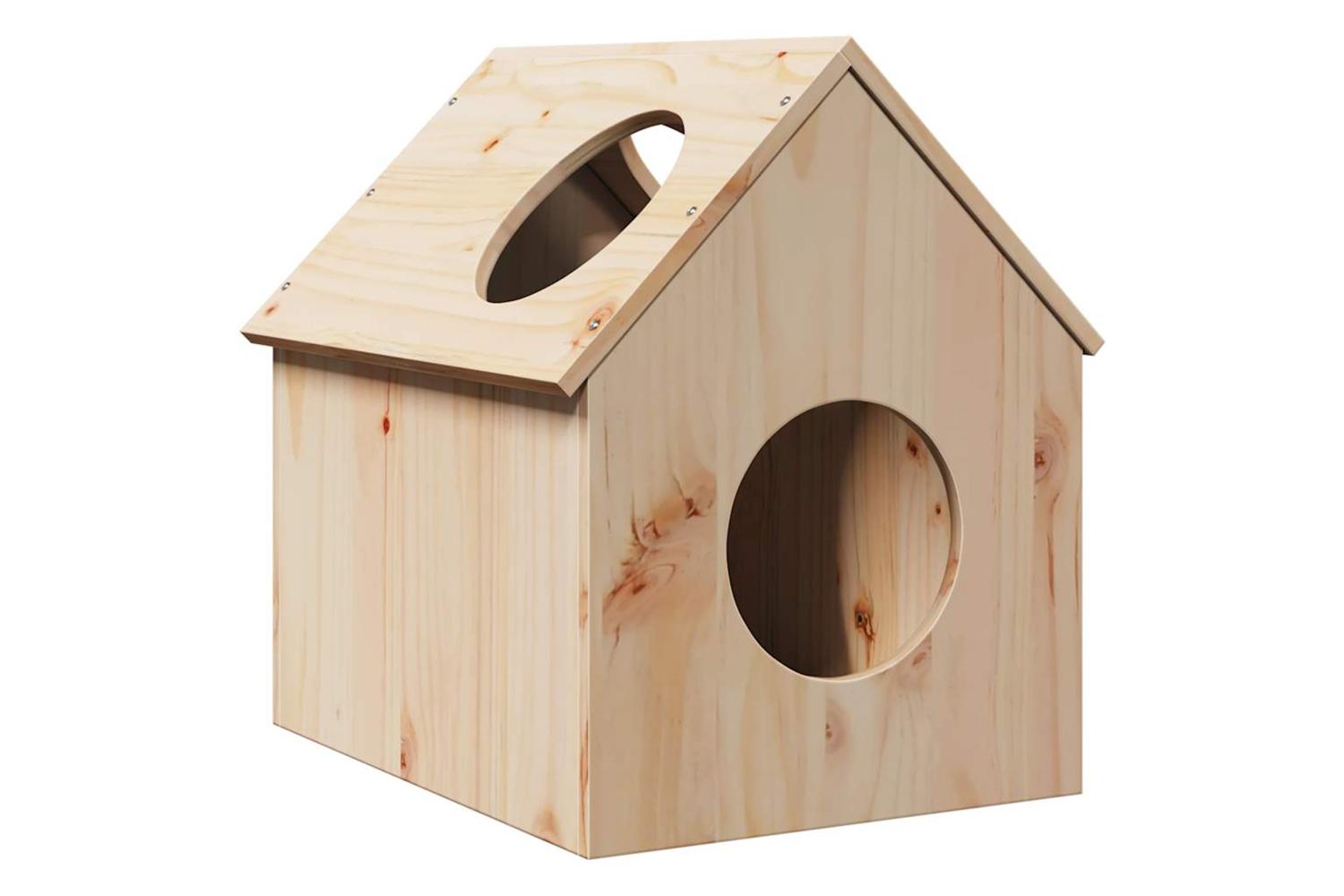 Cat House 41x50x50 Cm Solid Wood Pine