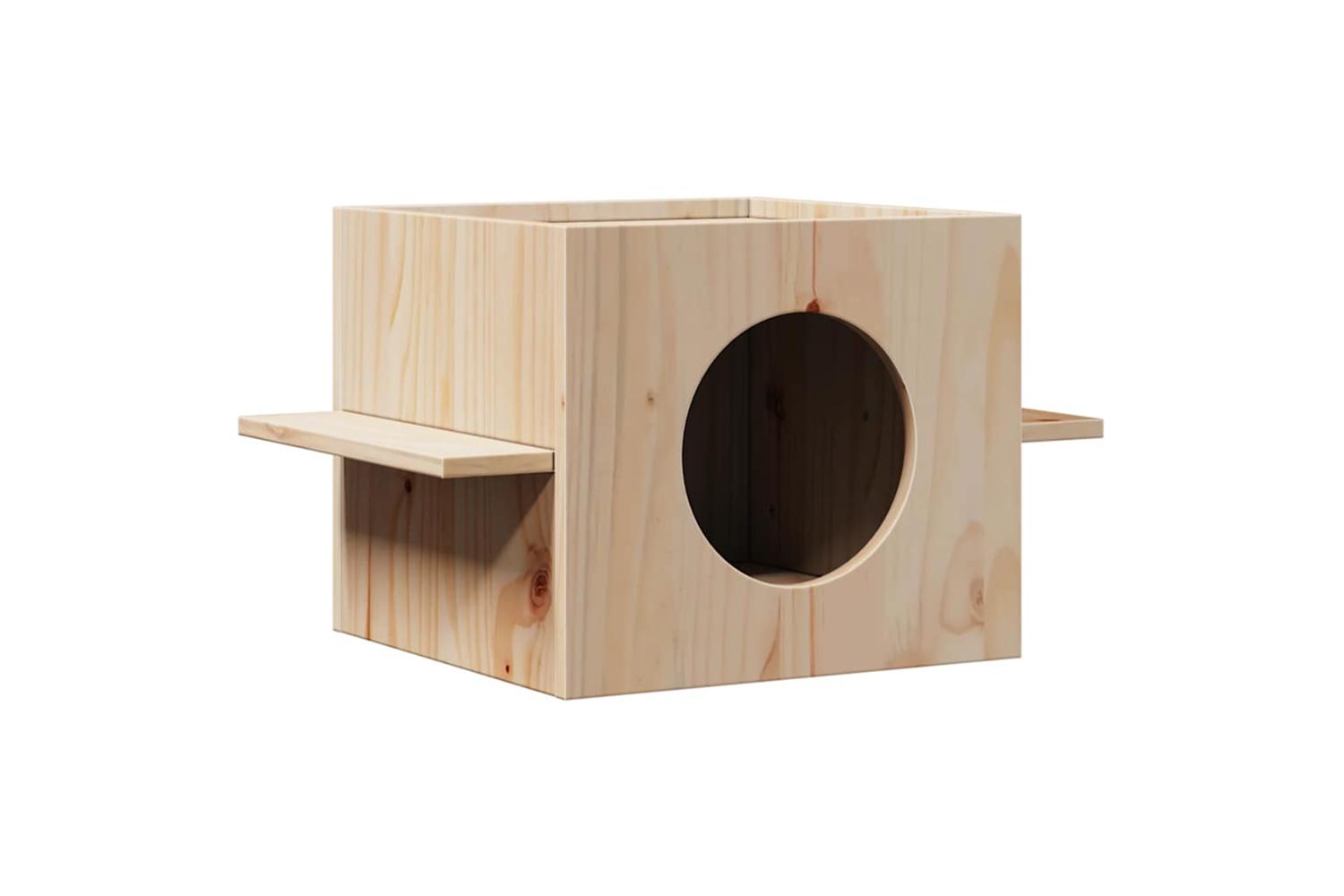 Cat House 51x35x30 Cm Solid Wood Pine