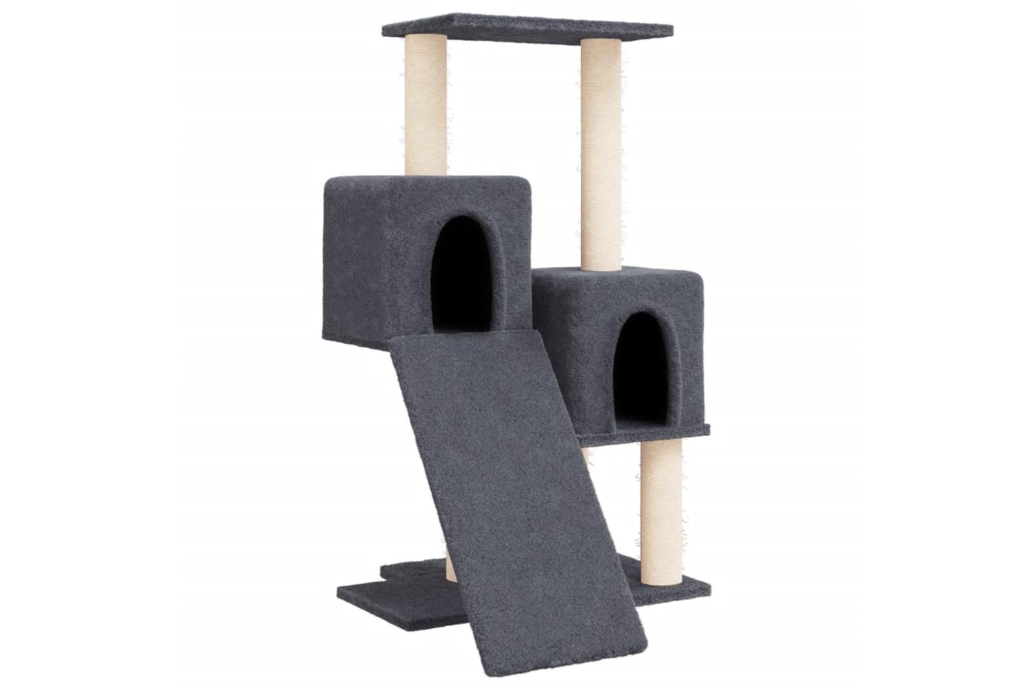 Cat Tree With Sisal Scratching Posts Dark Grey 82 Cm