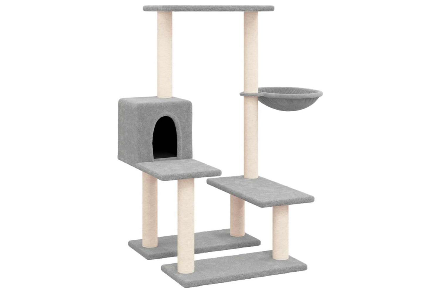 Cat Tree With Sisal Scratching Posts Light Grey 945 Cm