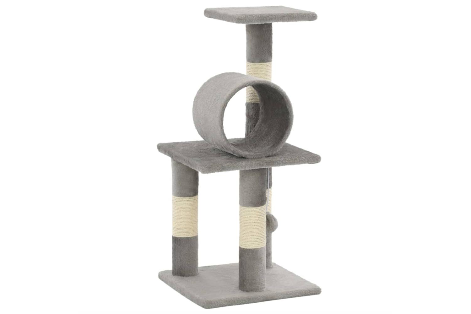 Cat Tree With Sisal Scratching Posts 65 Cm Grey