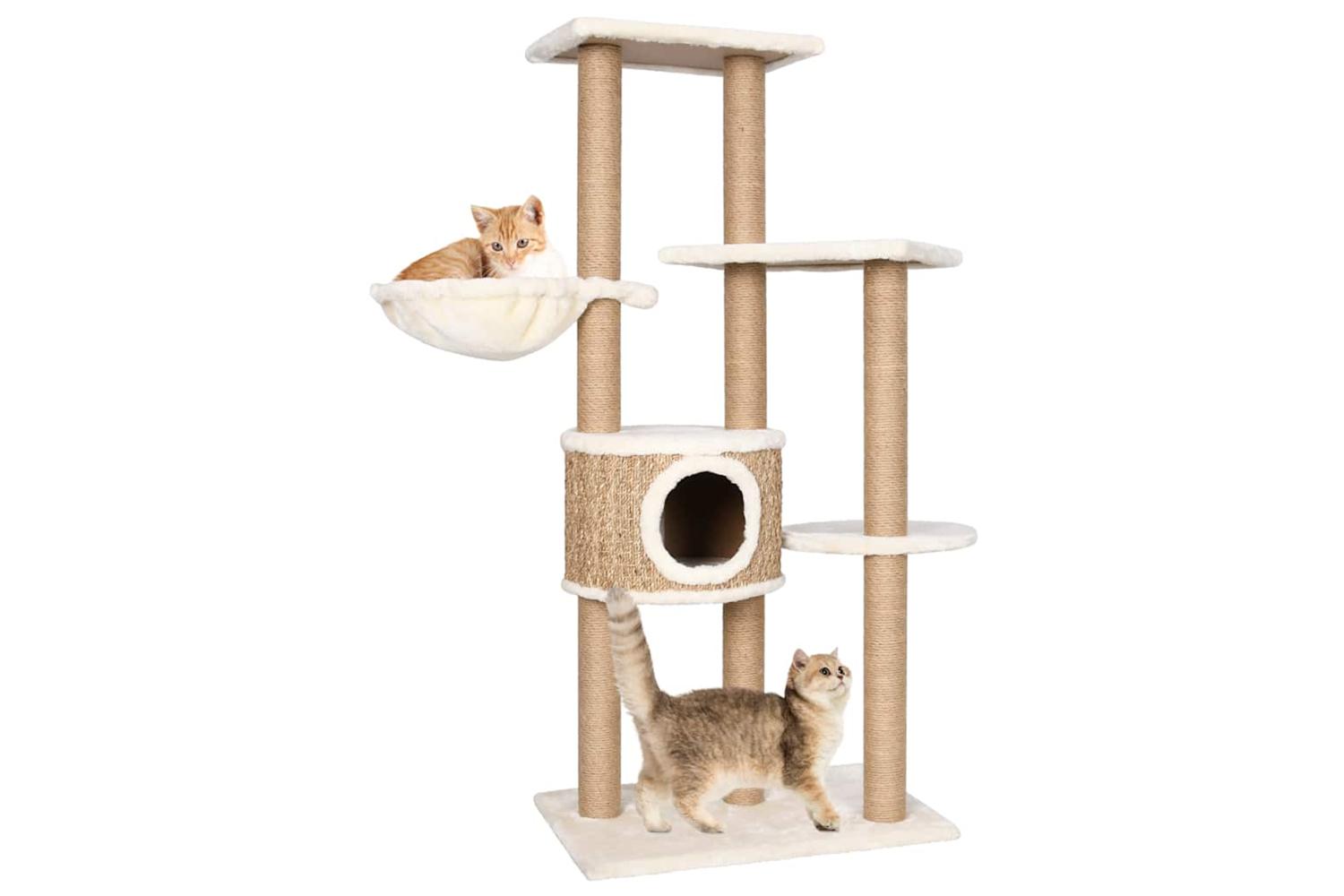 Cat Tree With Scratching Post 126cm Seagrass
