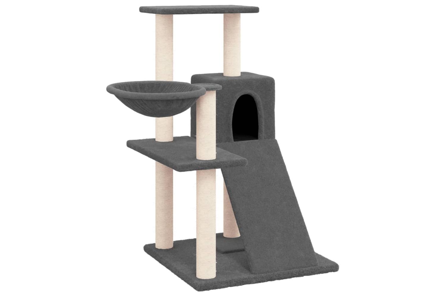 Cat Tree With Sisal Scratching Posts Dark Grey 82 Cm
