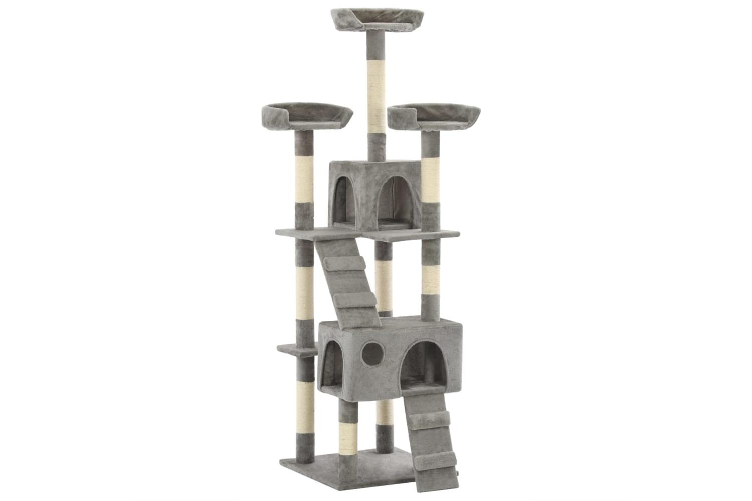 Cat Tree With Sisal Scratching Posts 170 Cm Grey