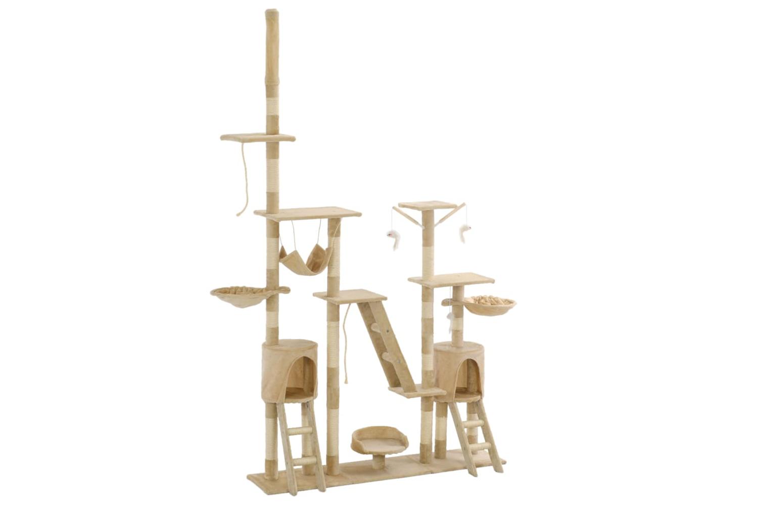 Cat Tree With Sisal Scratching Posts 230-250 Cm Beige