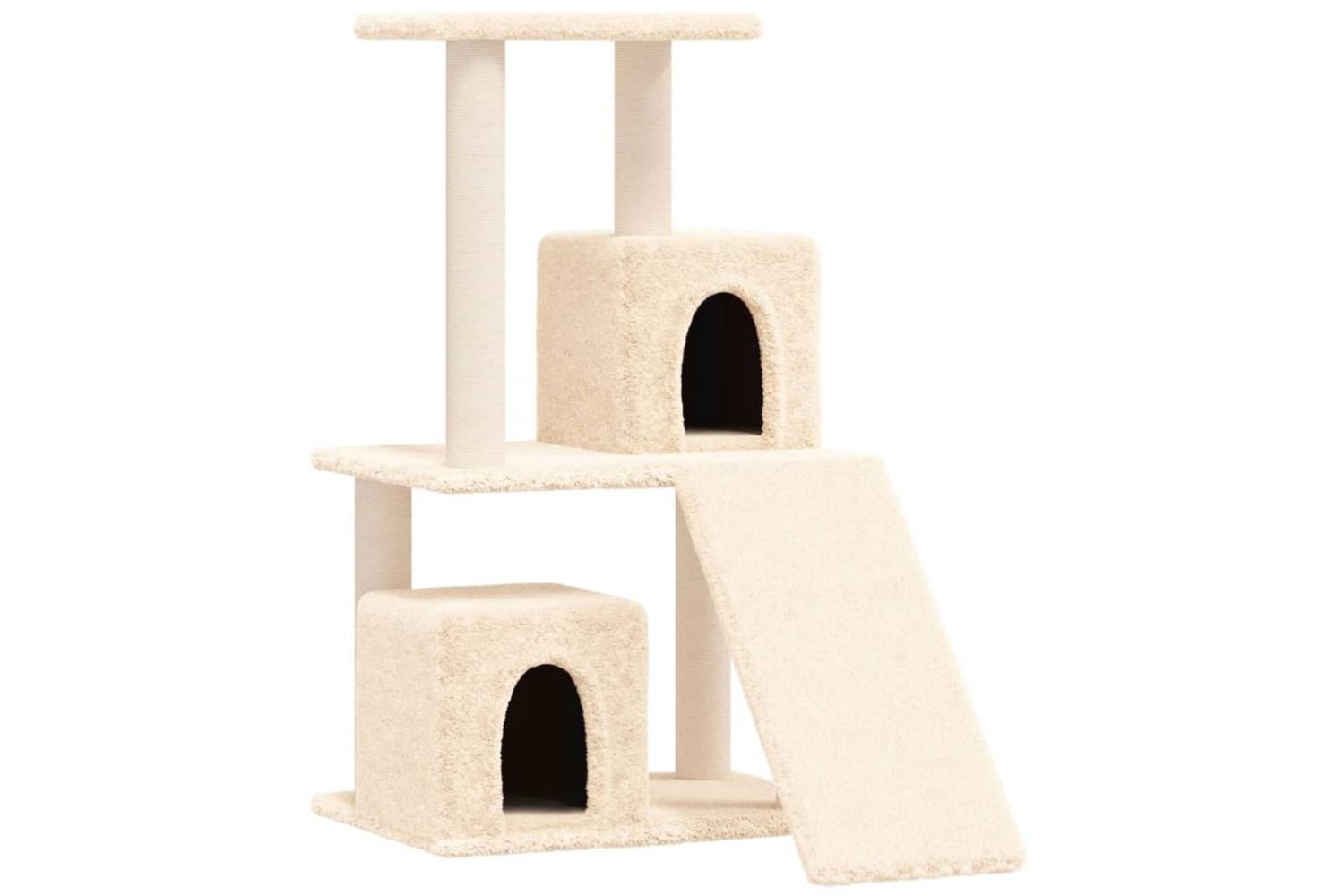 Cat Tree With Sisal Scratching Posts Cream 82 Cm
