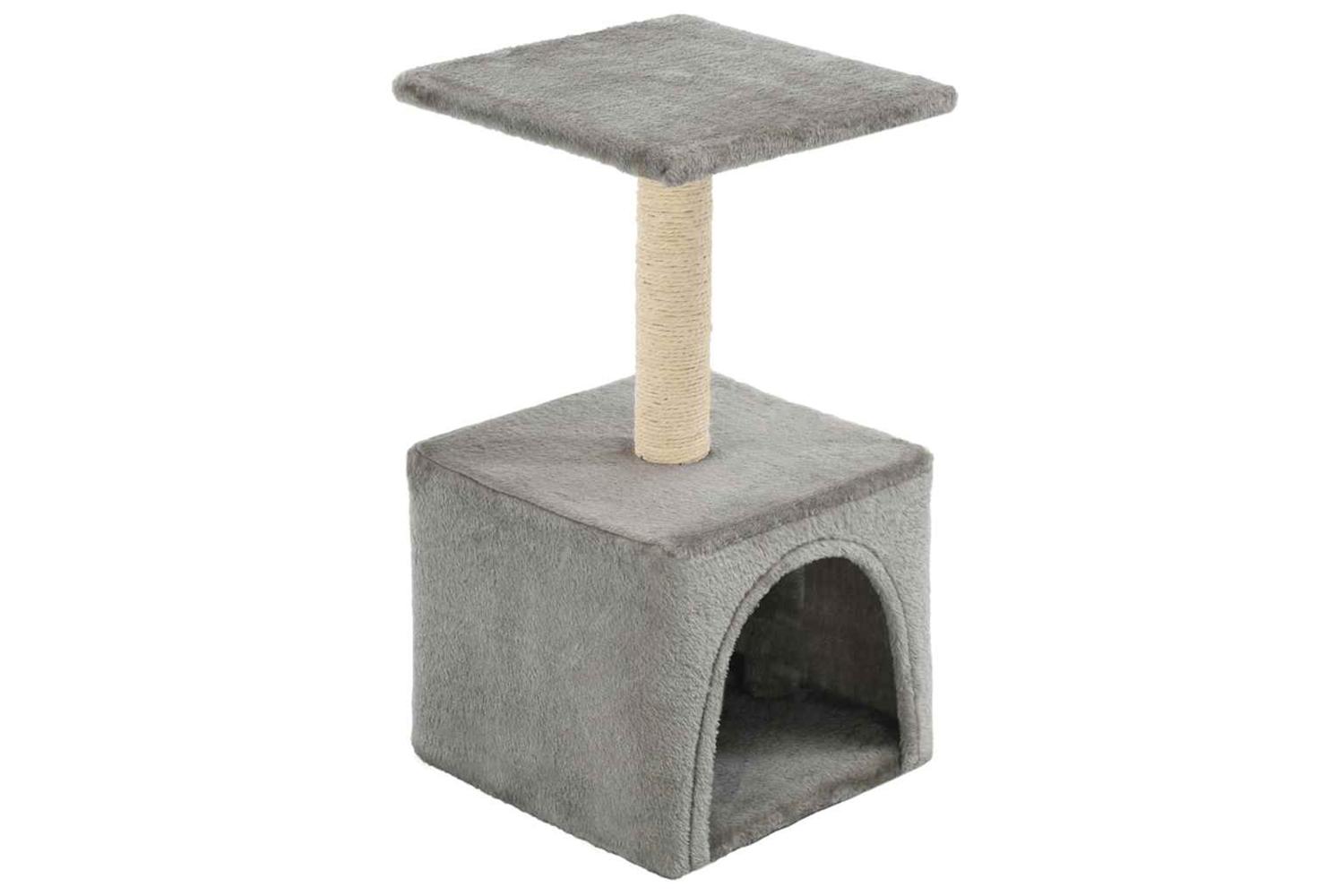 Cat Tree With Sisal Scratching Post 55 Cm Grey