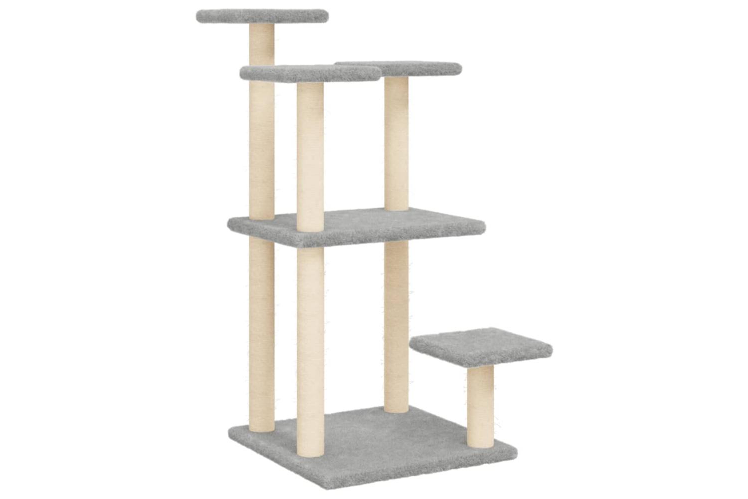 Cat Scratching Posts With Platforms Light Grey 985 Cm