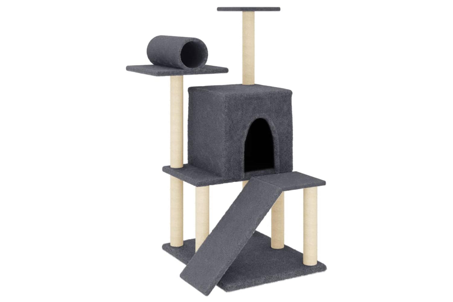 Cat Tree With Sisal Scratching Posts Dark Grey 1105 Cm