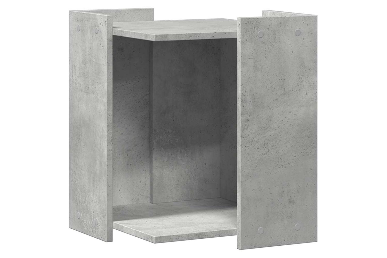 Cat Litter Box Enclosure Concrete Grey 42x42x51 Cm Engineered Wood