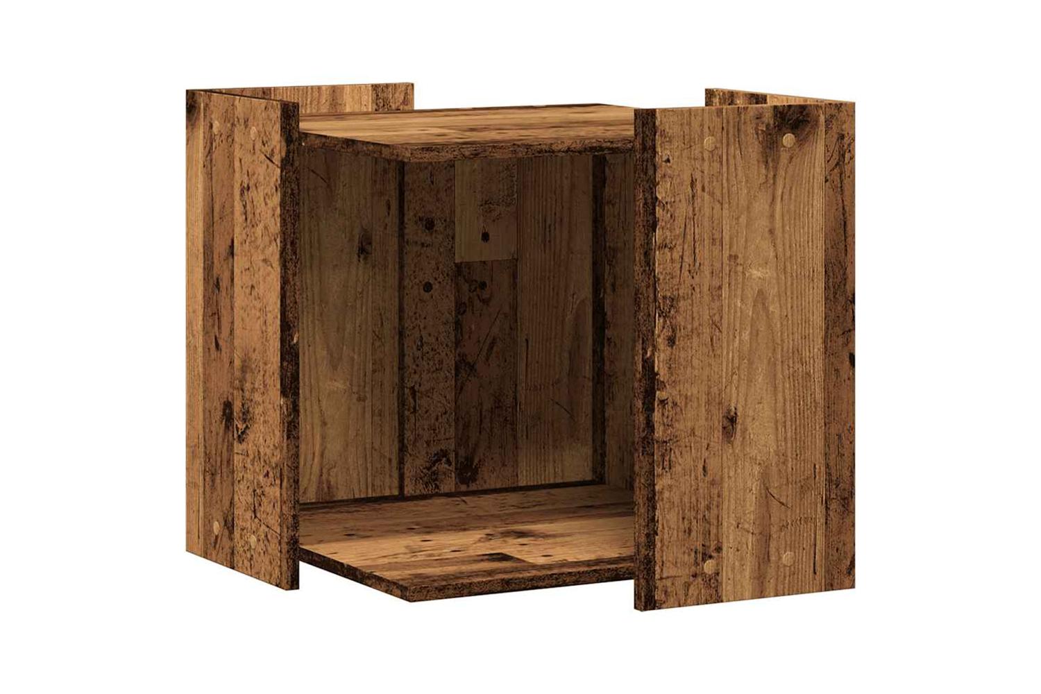 Cat Litter Box Enclosure Old Wood 53x53x51 Cm Engineered Wood
