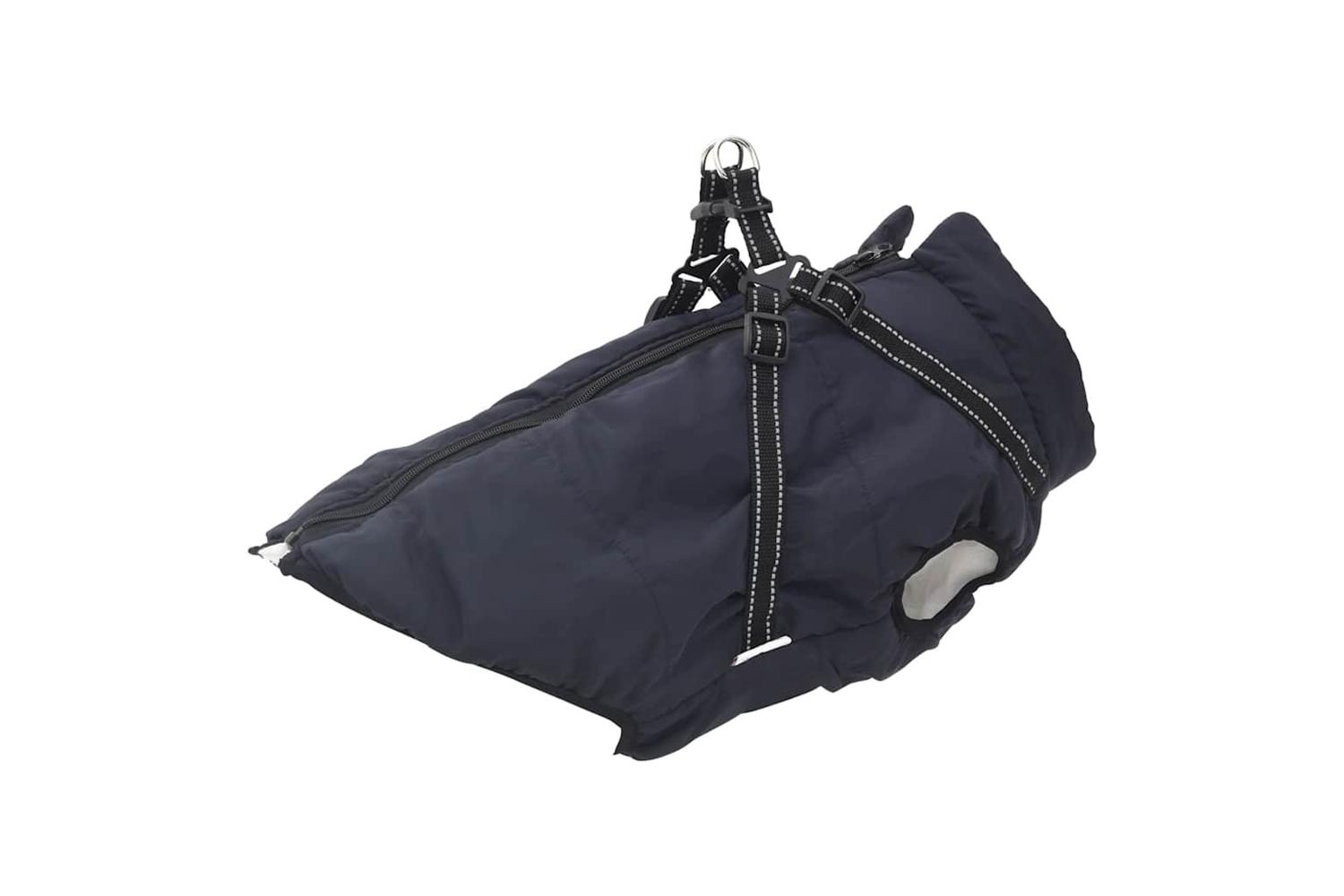 Dog Coat With Harness Waterproof Reflective Navy Blue 6xl