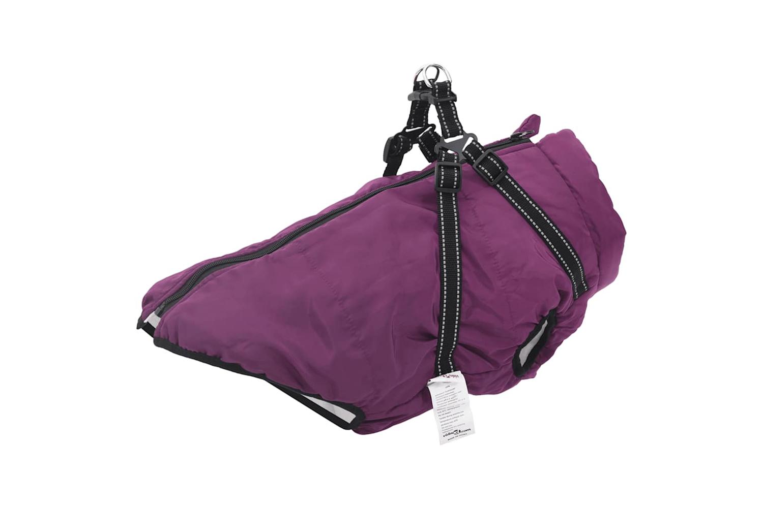 Dog Coat With Harness Waterproof Reflective Purple 6xl