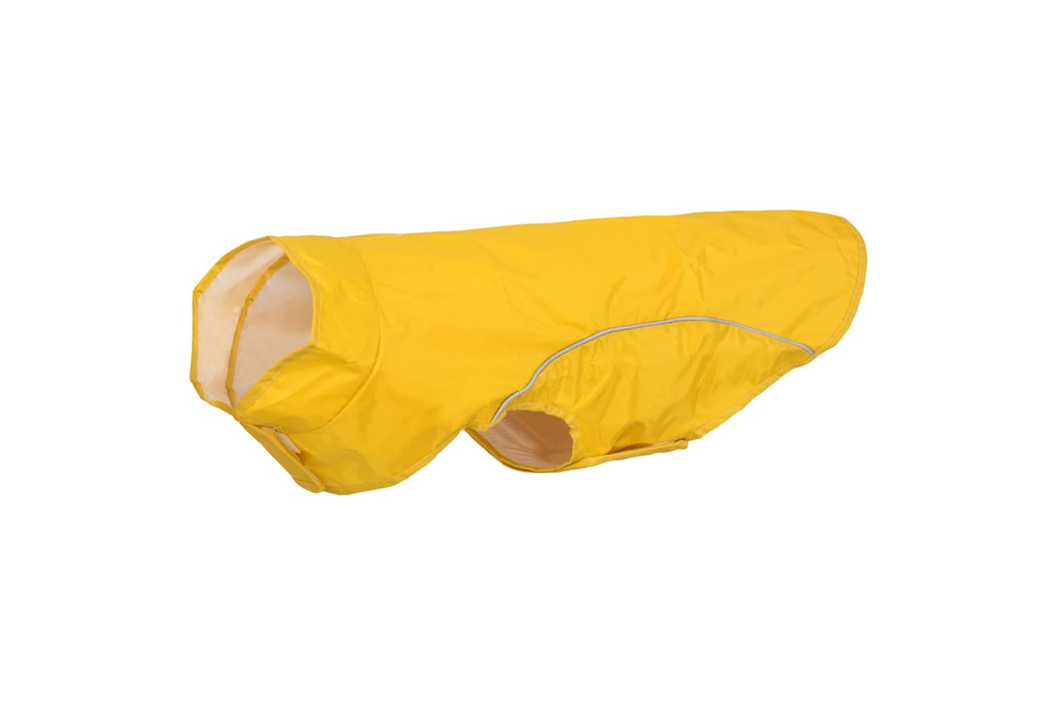 Dog Raincoat With Reflective Strips Polyester Yellow Xl