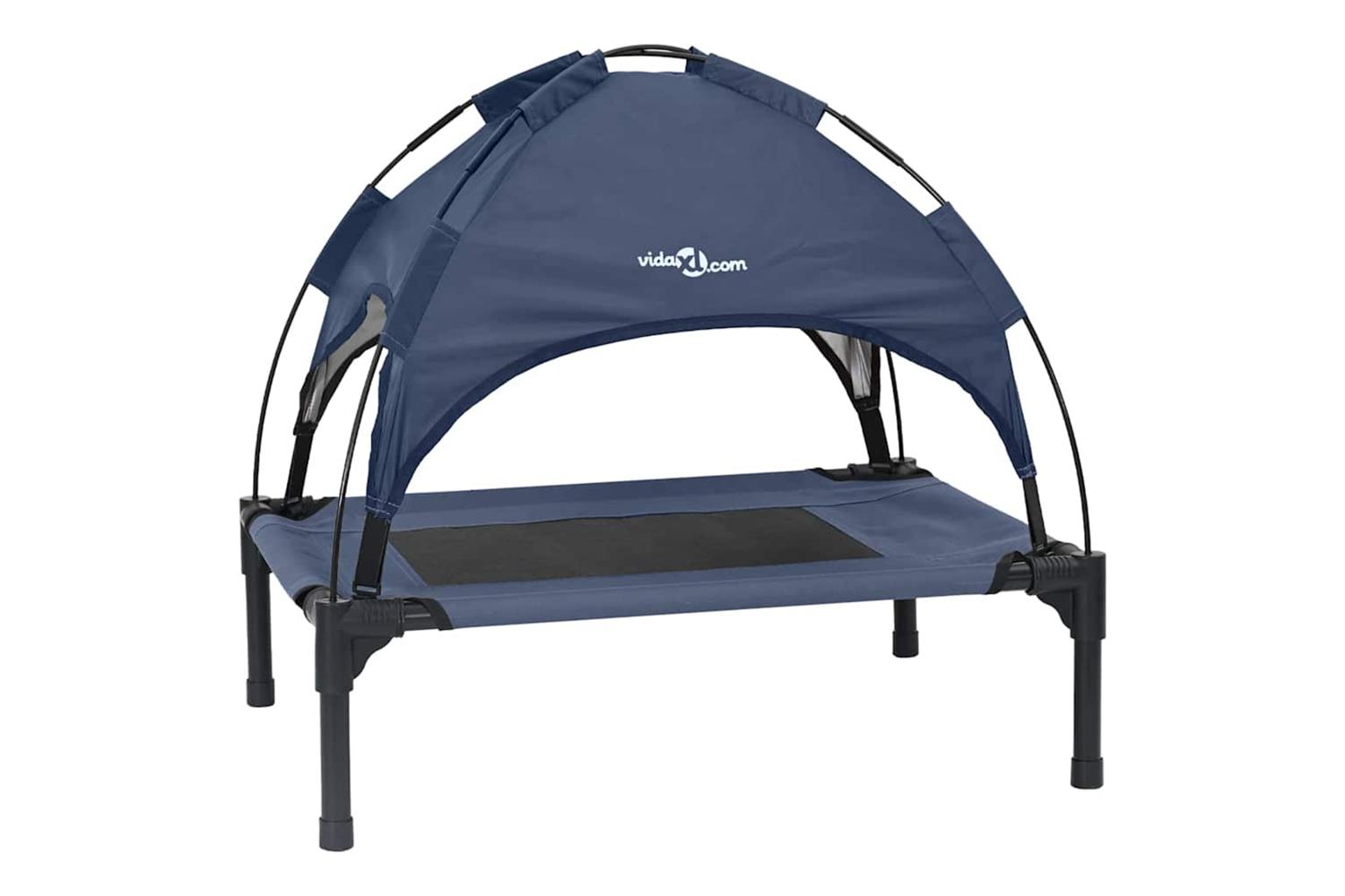 Dog Bed Navy Blue M Steel