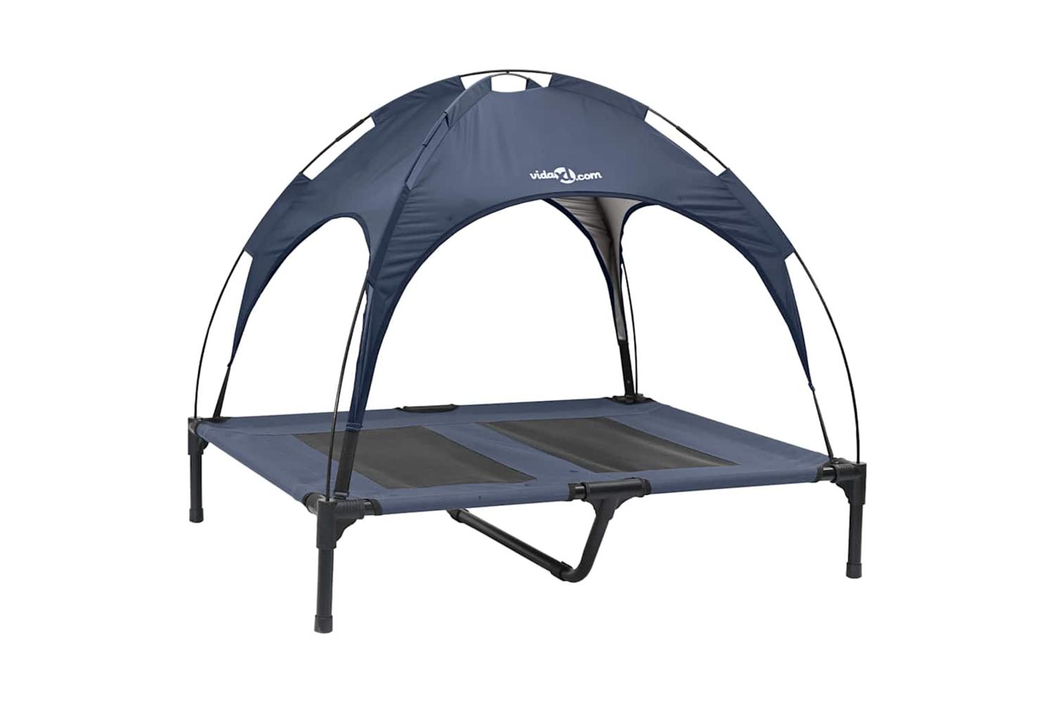 Dog Bed Navy Blue L Steel