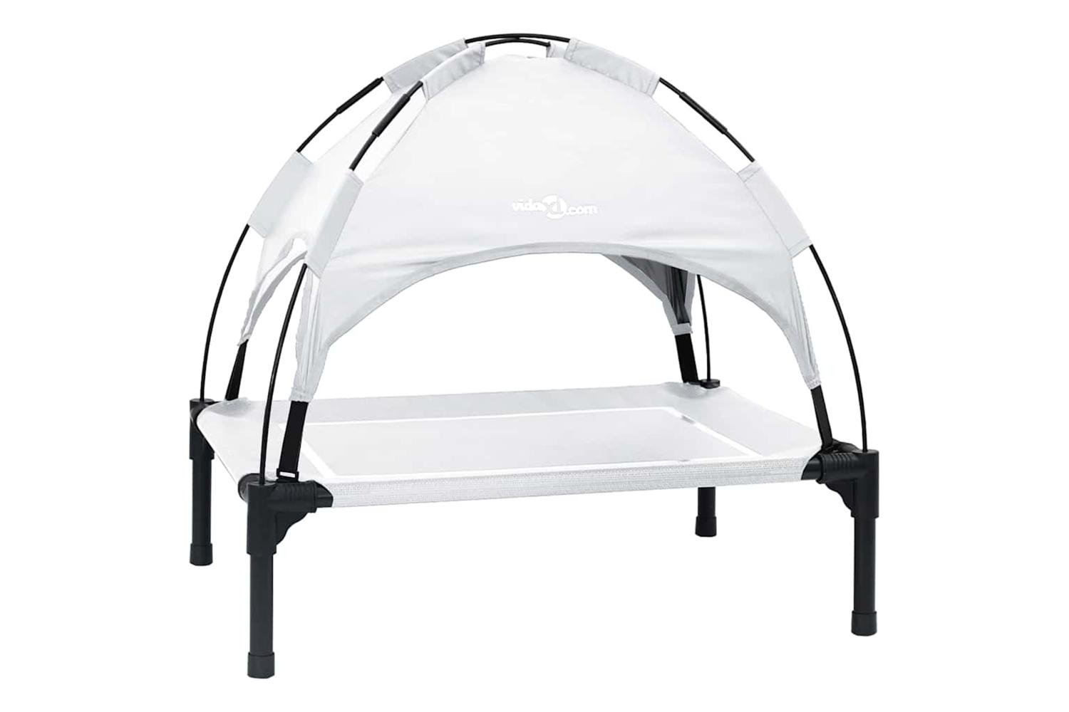 Dog Bed Silver Grey M Steel