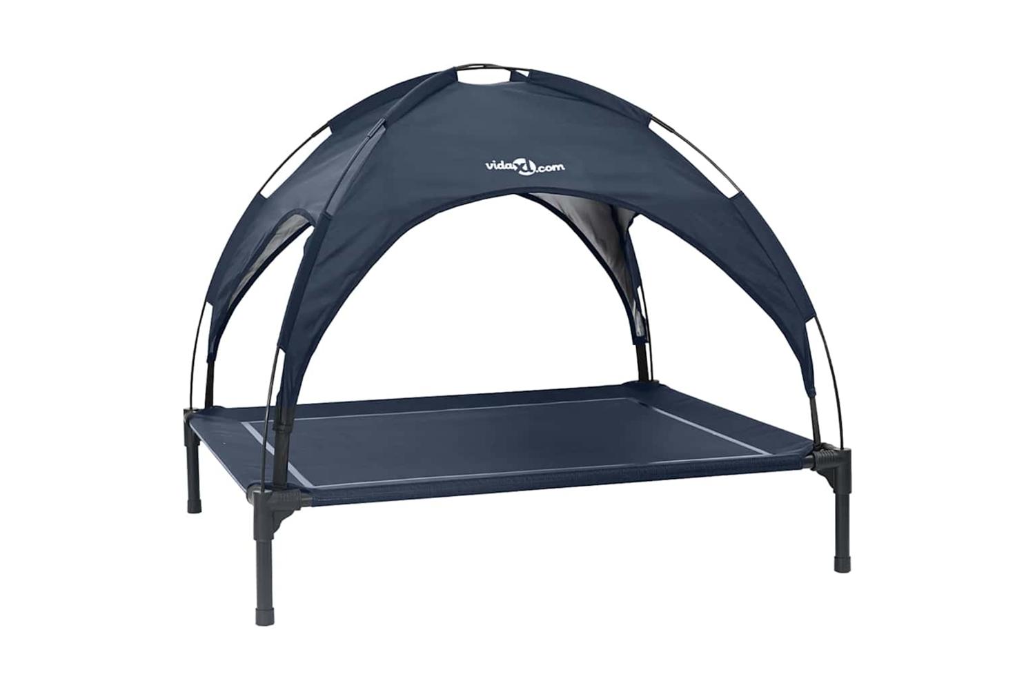 Dog Bed Navy Blue L Steel