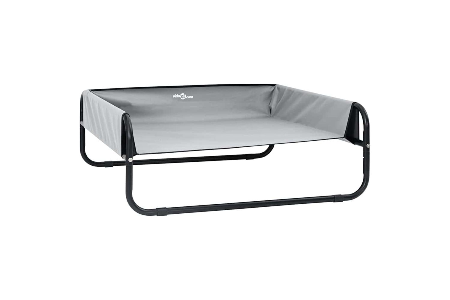 Dog Bed Light Grey S Oxford Fabric And Steel