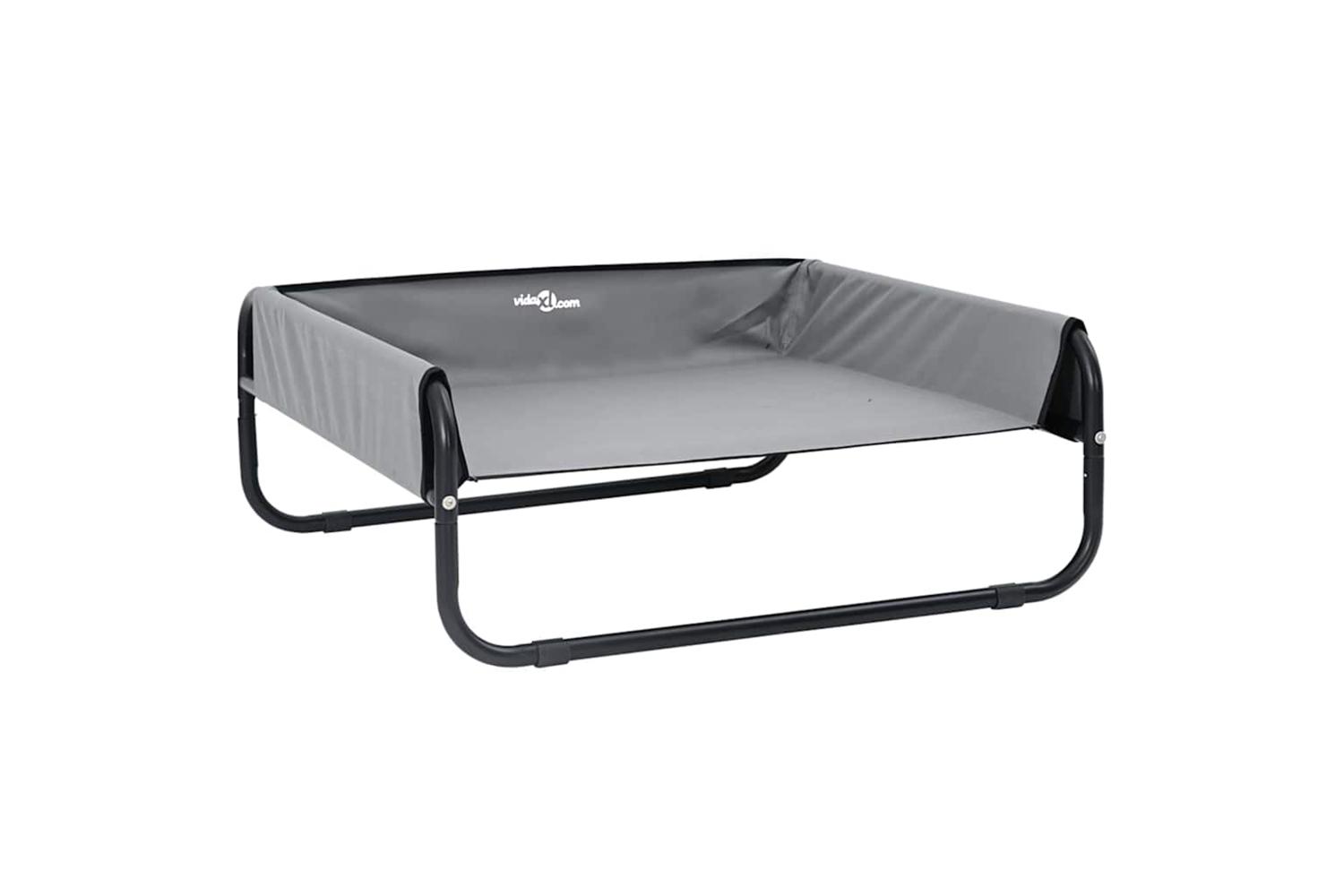 Dog Bed Light Grey Ml Oxford Fabric And Steel