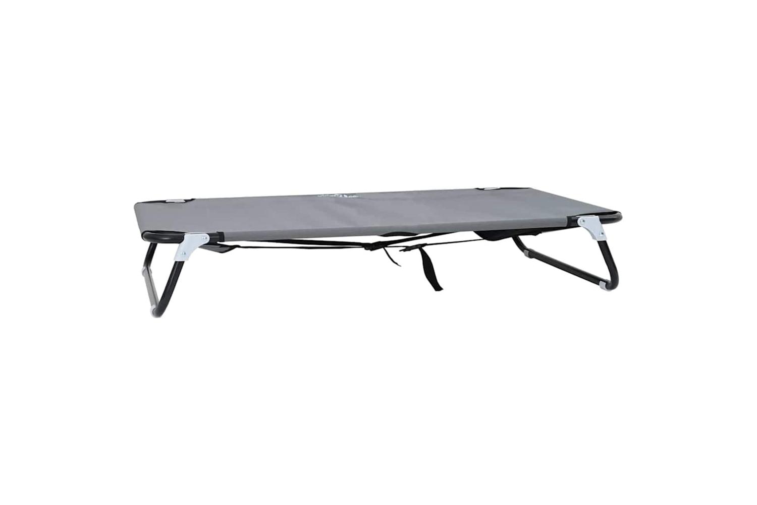 Dog Bed Light Grey 90 X 55 X 18 Cm Oxford Fabric And Steel