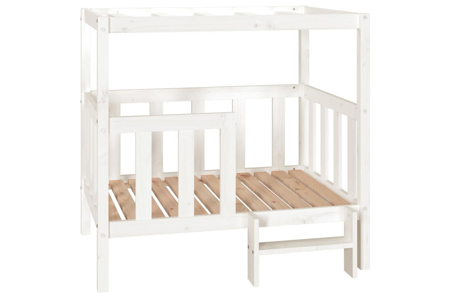 Dog Bed White 1055x835x100 Cm Solid Wood Pine