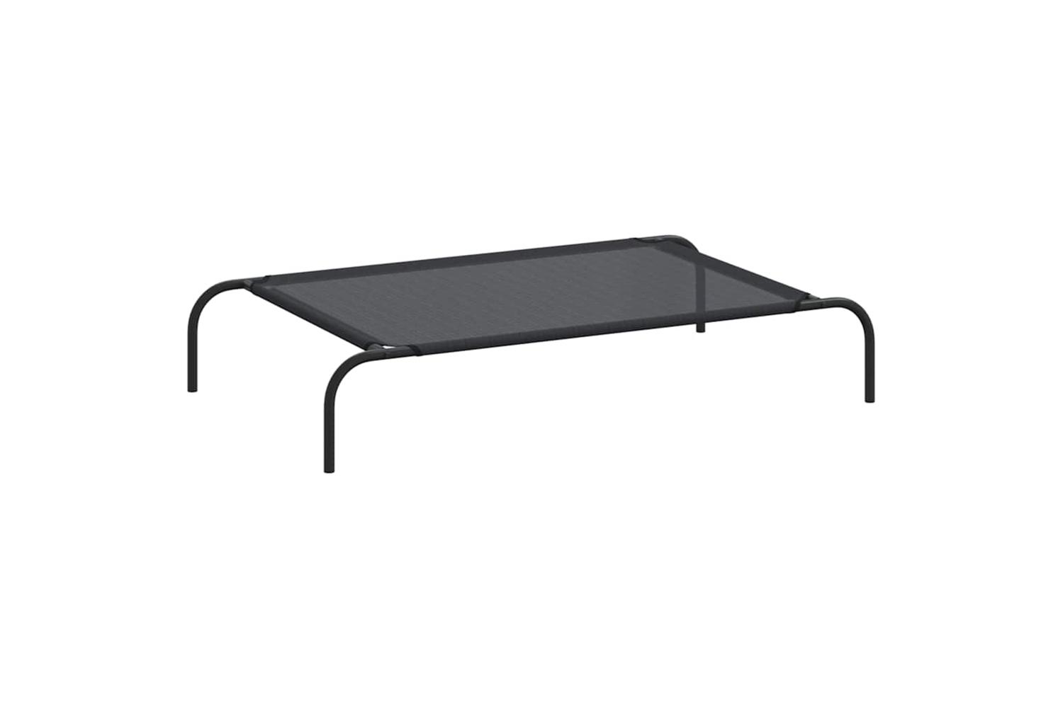 Elevated Dog Bed Black L Textilene
