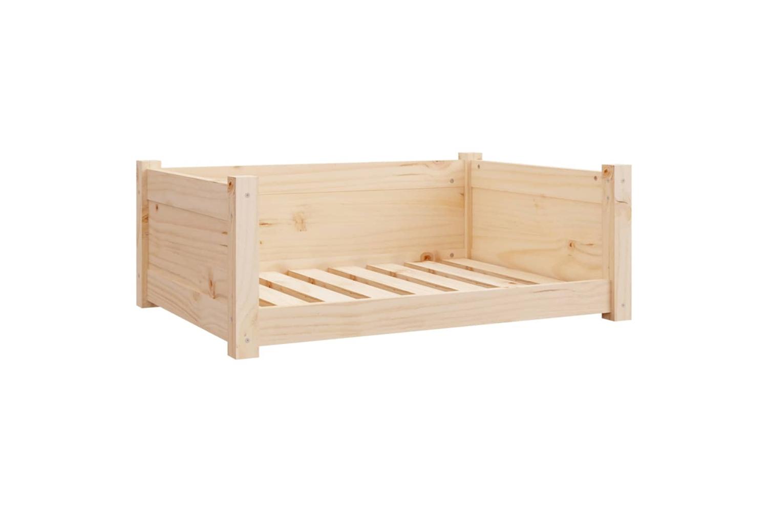 Dog Bed 755x555x28 Cm Solid Pine Wood