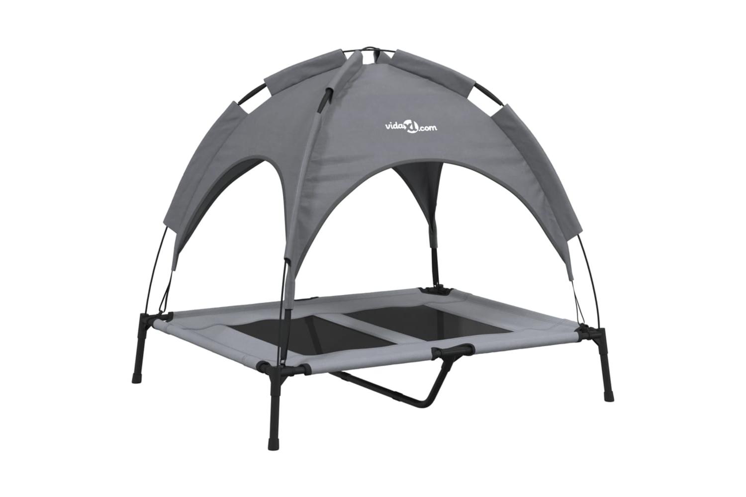 Dog Bed With Canopy Anthracite Oxford Fabric And Steel