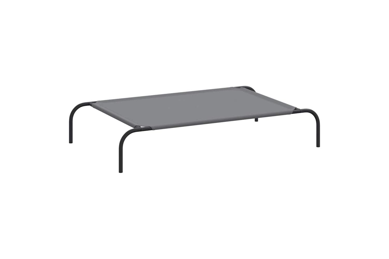 Elevated Dog Bed Grey 110x65x20 Cm Oxford Fabric And Steel