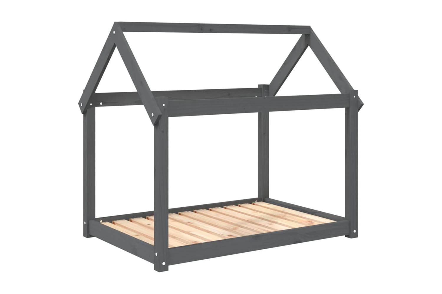 Dog Bed Grey 101x70x90 Cm Solid Wood Pine