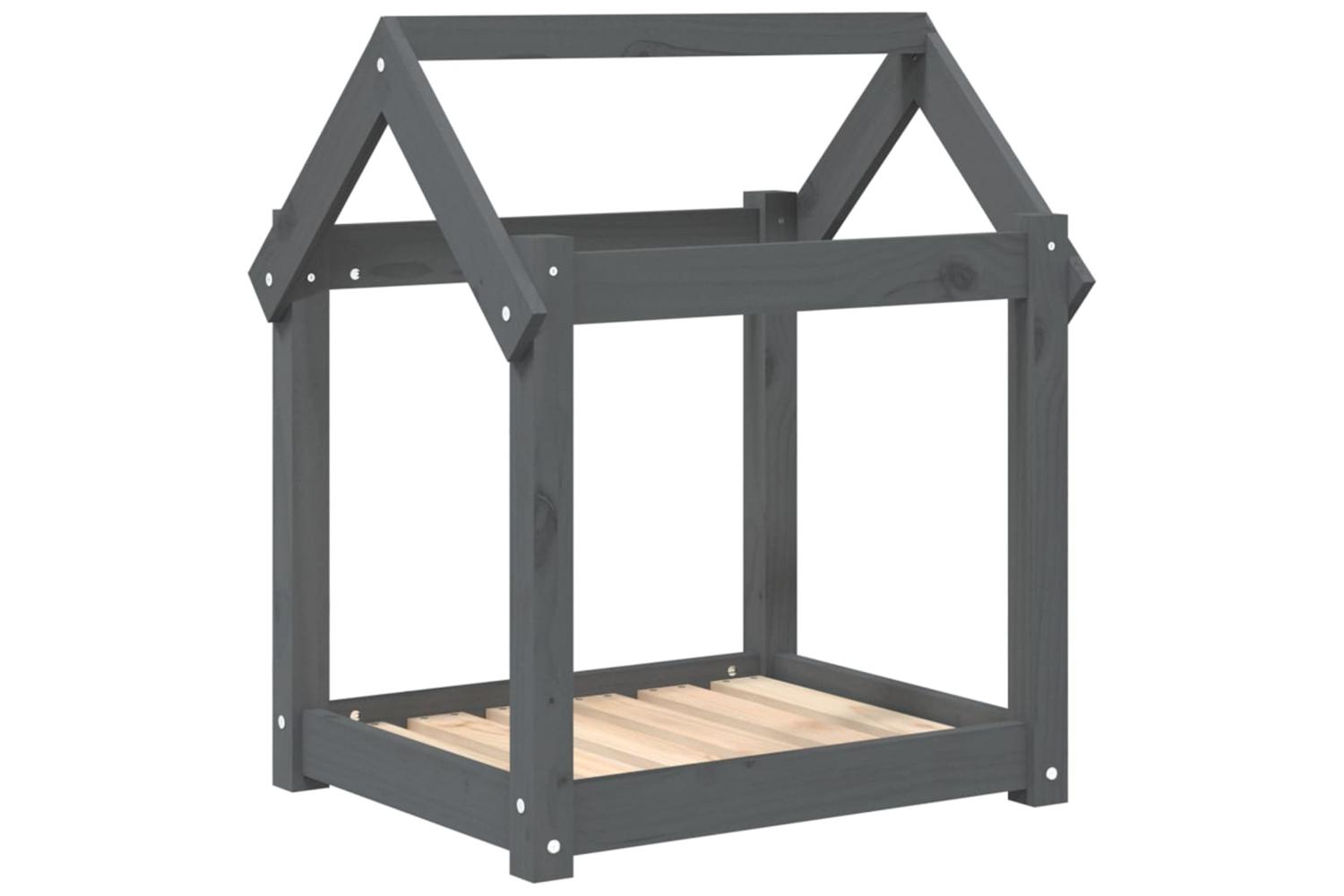 Dog Bed Grey 61x50x70 Cm Solid Wood Pine