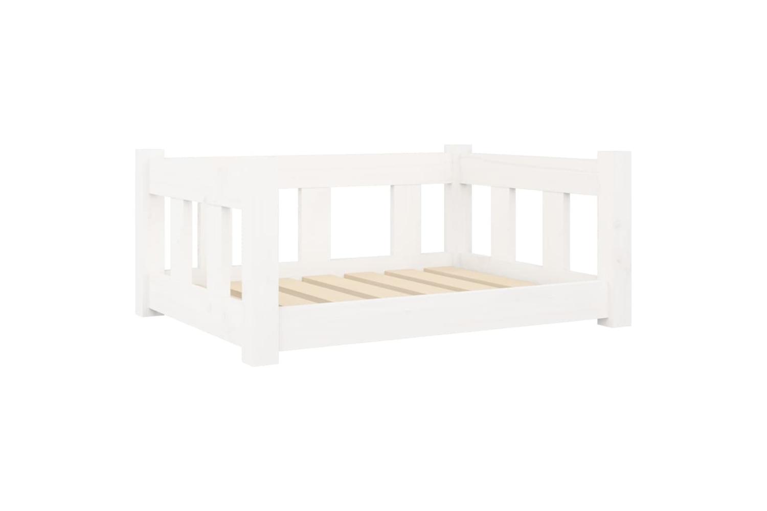Dog Bed White 655x505x28 Cm Solid Wood Pine