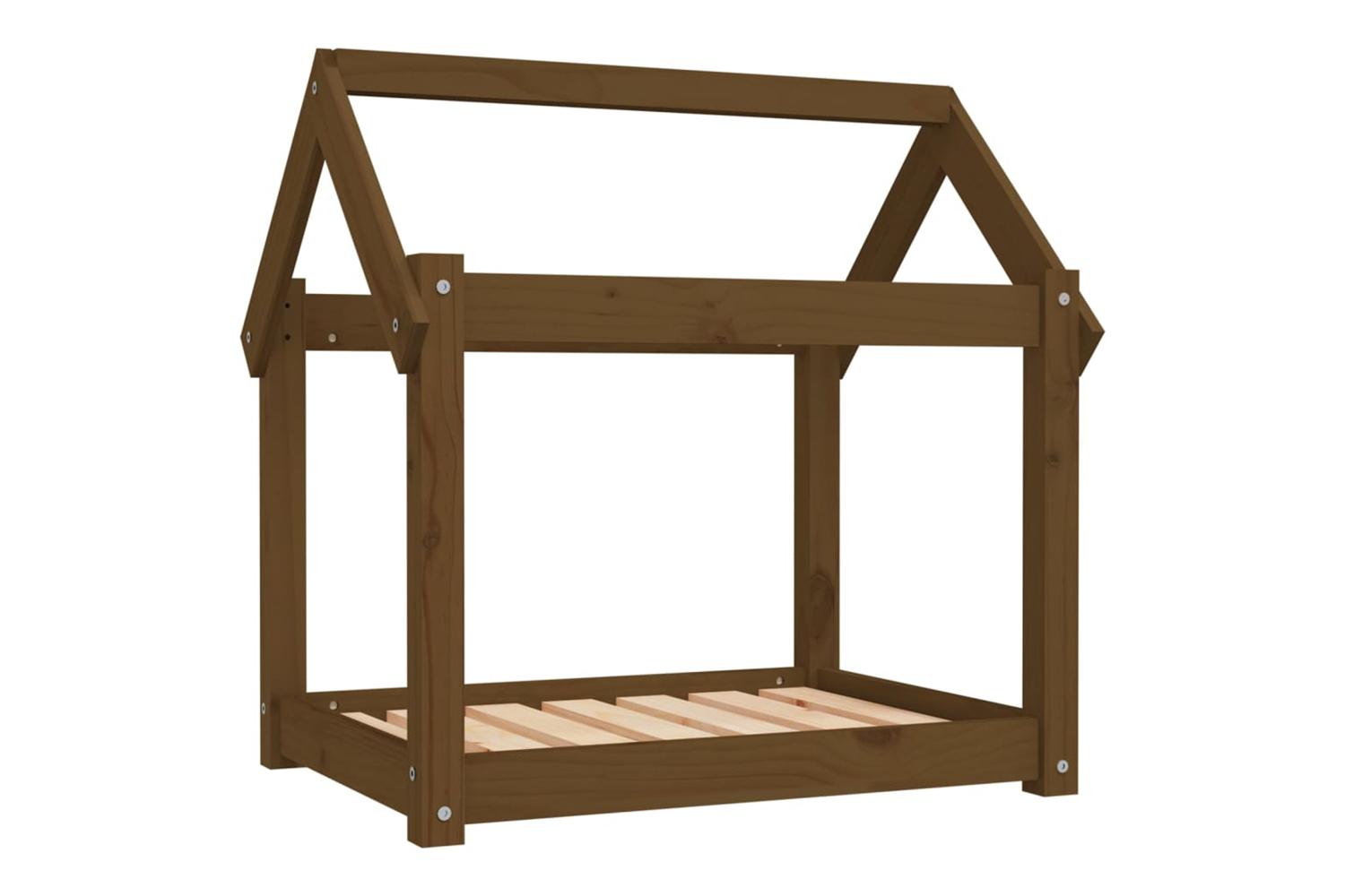 Dog Bed Honey Brown 71x55x70 Cm Solid Wood Pine