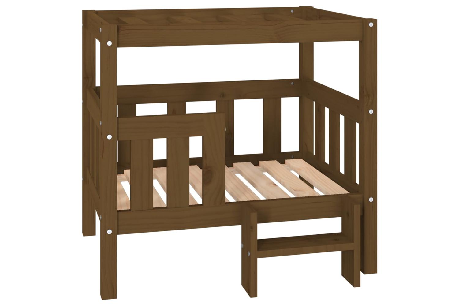 Dog Bed Honey Brown 755x635x70 Cm Solid Wood Pine