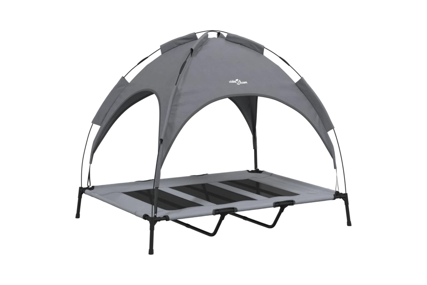 Dog Bed With Canopy Anthracite Oxford Fabric And Steel