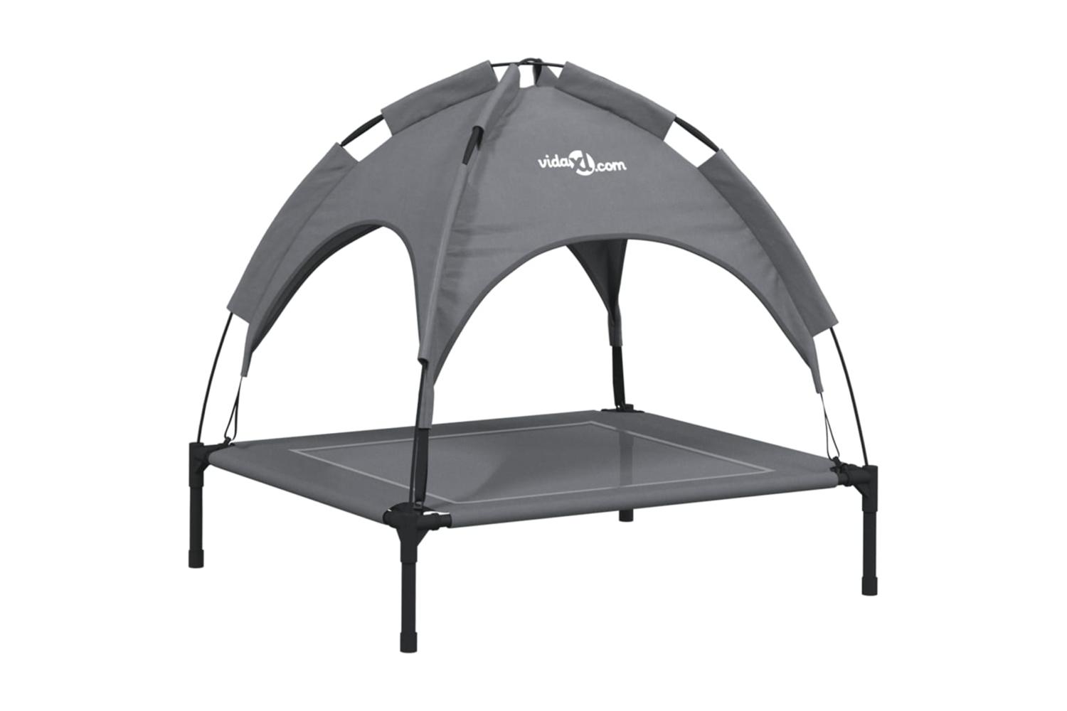 Dog Bed With Canopy Anthracite Oxford Fabric And Steel