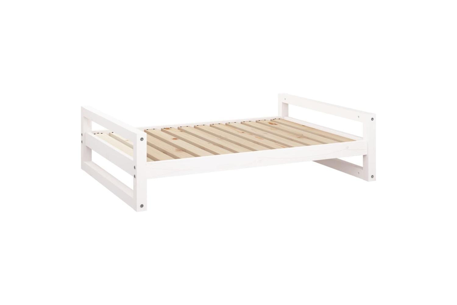 Dog Bed White 1055x755x28 Cm Solid Pine Wood