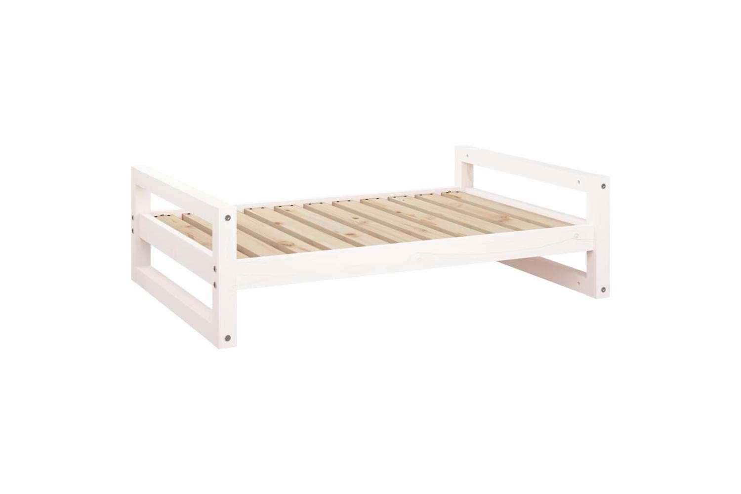 Dog Bed White 955x655x28 Cm Solid Pine Wood
