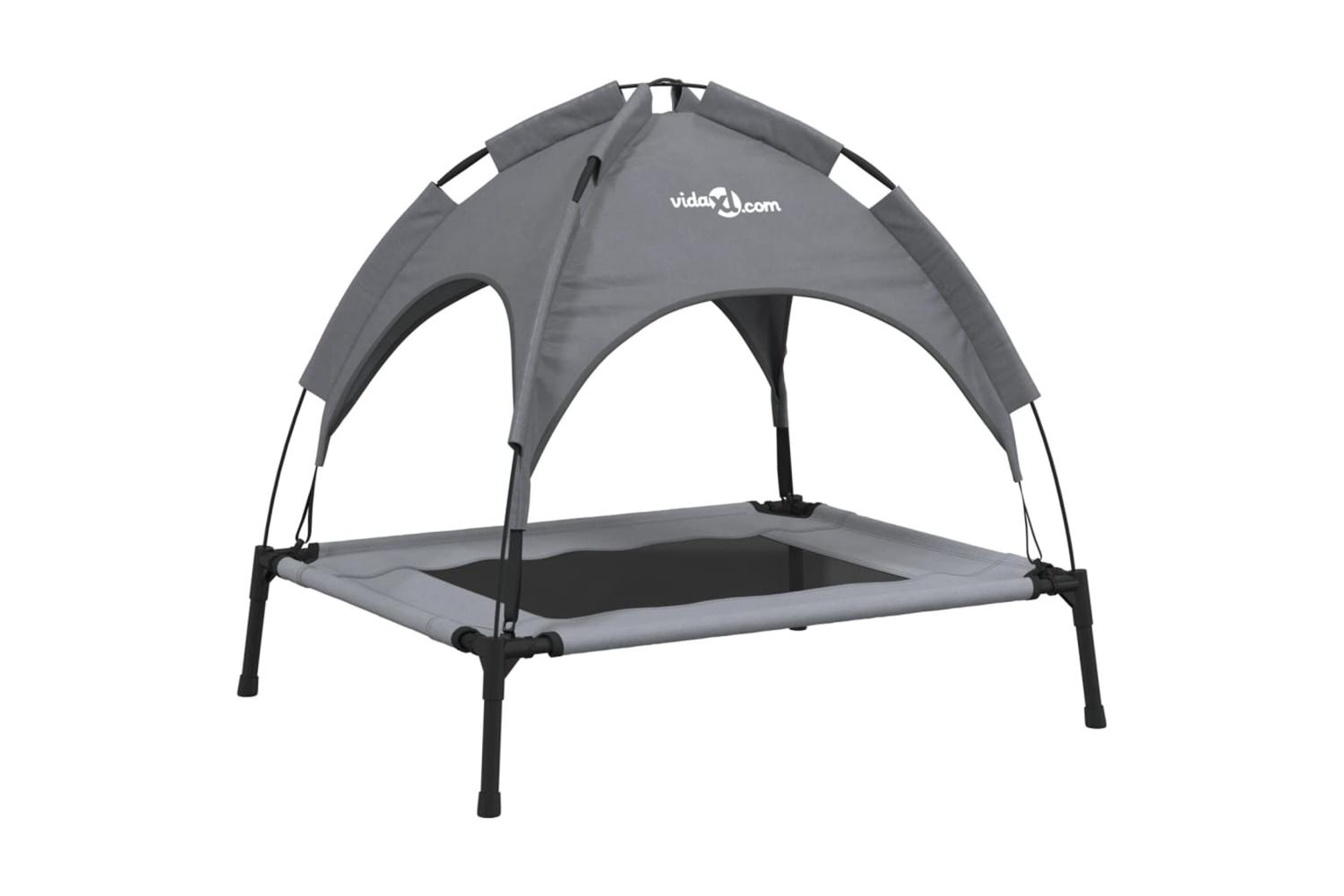 Dog Bed With Canopy Anthracite Oxford Fabric And Steel